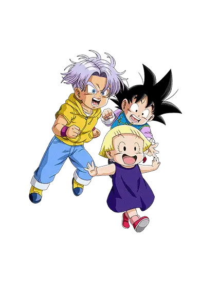 Trunks (petit) & Son Goten (petit) & Maron