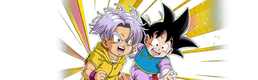 Trunks (petit) & Son Goten (petit) & Maron