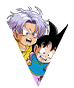 Trunks (petit) & Son Goten (petit) & Maron