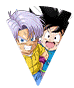 Trunks (petit) & Son Goten (petit) & Maron