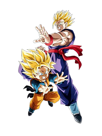 Son Gohan Super Saiyan (jeune) & 
Son Goten Super Saiyan (petit)