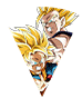 Son Gohan Super Saiyan (jeune) & 
Son Goten Super Saiyan (petit)