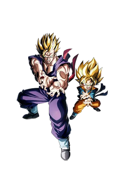 Son Gohan Super Saiyan (jeune) & 
Son Goten Super Saiyan (petit)