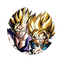 Son Gohan Super Saiyan (jeune) & 
Son Goten Super Saiyan (petit)