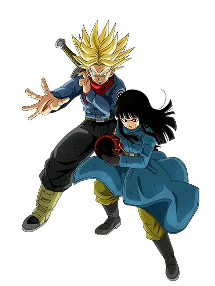 Trunks Super Saiyan (futur) & Mai (futur)