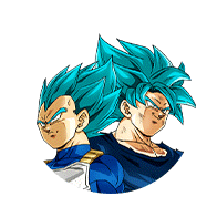 Son Goku Super Saiyan divin SS &
Vegeta Super Saiyan divin SS