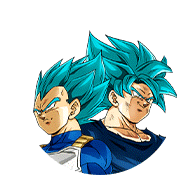 Son Goku Super Saiyan divin SS & 
Vegeta Super Saiyan divin SS