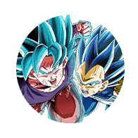 Son Goku Super Saiyan divin SS (Kaioken) 
& Vegeta Super Saiyan divin SS évolué