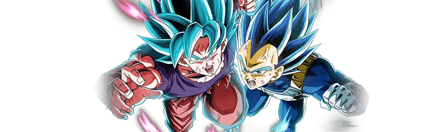 Son Goku Super Saiyan divin SS (Kaioken) 
& Vegeta Super Saiyan divin SS évolué