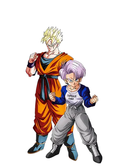 Son Gohan Super Saiyan (futur) & Trunks (enfant) (futur)