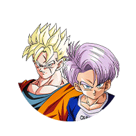 Son Gohan Super Saiyan (futur) & Trunks (enfant) (futur)