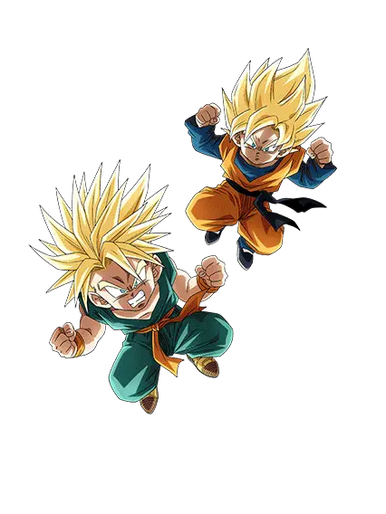 Trunks Super Saiyan (petit) & Son Goten Super Saiyan (petit)