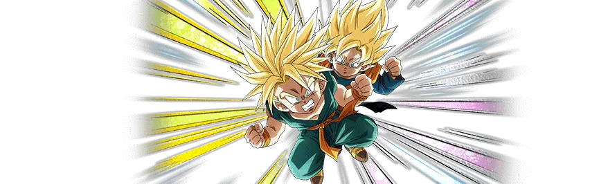 Trunks Super Saiyan (petit) & Son Goten Super Saiyan (petit)