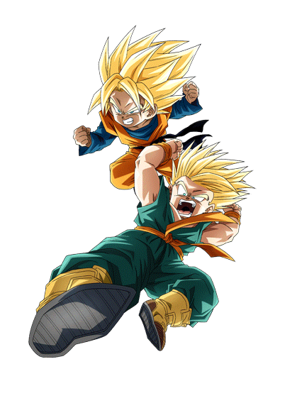Trunks Super Saiyan (petit) & Son Goten Super Saiyan (petit)