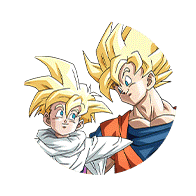 Son Goku Super Saiyan & Son Gohan Super Saiyan (enfant)