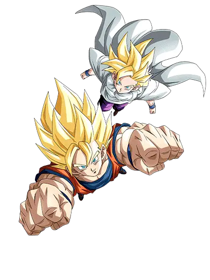 Son Goku Super Saiyan & Son Gohan Super Saiyan (enfant)