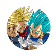 Vegeta Super Saiyan divin SS
& Trunks Super Saiyan (futur)
