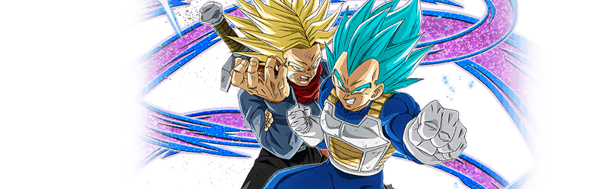 Vegeta Super Saiyan divin SS
& Trunks Super Saiyan (futur)