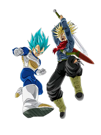 Vegeta Super Saiyan divin SS 
& Trunks Super Saiyan (futur)