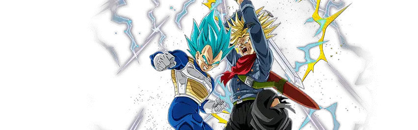 Vegeta Super Saiyan divin SS
& Trunks Super Saiyan (futur)