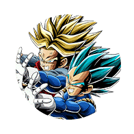 Vegeta Super Saiyan divin SS 
& Trunks Super Saiyan (futur)