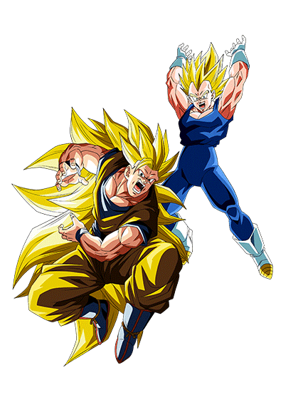 Son Goku Super Saiyan 3 & Vegeta Super Saiyan 2