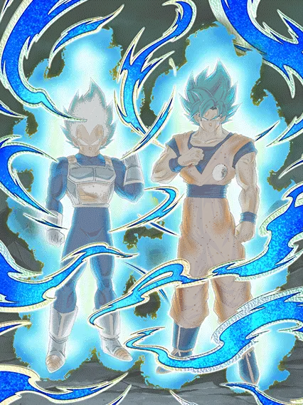 Son Goku Super Saiyan divin SS 
& Vegeta Super Saiyan divin SS