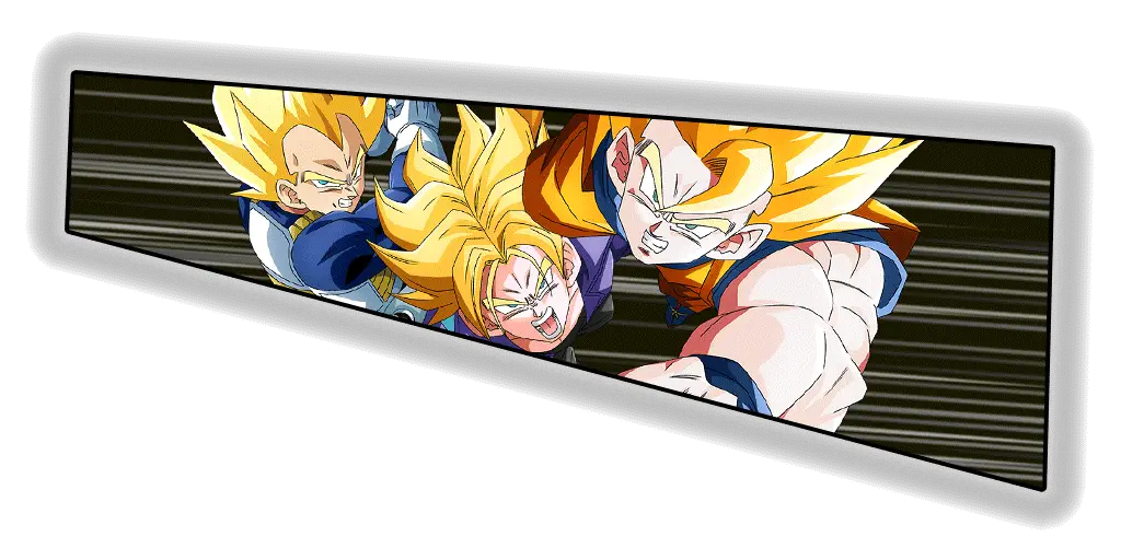 Son Goku Super Saiyan & Vegeta Super Saiyan & 
Trunks Super Saiyan (jeune)