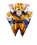 Son Goku Super Saiyan & Vegeta Super Saiyan &
Trunks Super Saiyan (jeune)