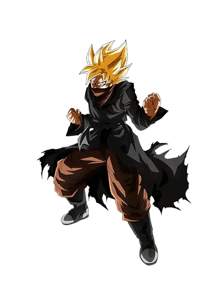 Combattant vêtu de noir (Super Saiyan)
(renforcé par les boules de cristal sombres)