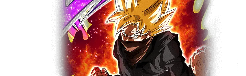Combattant vêtu de noir (Super Saiyan)
(renforcé par les boules de cristal sombres)