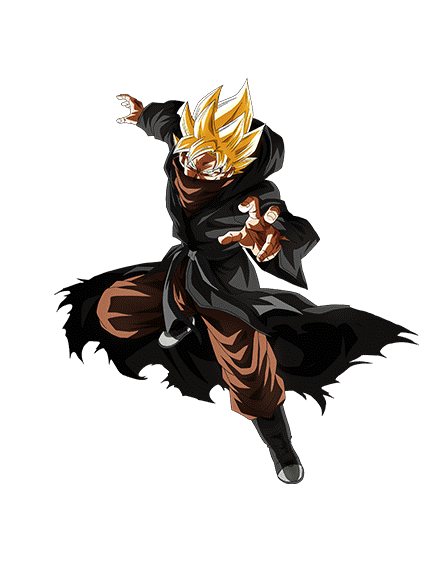 Combattant vêtu de noir (Super Saiyan)
(renforcé par les boules de cristal sombres)