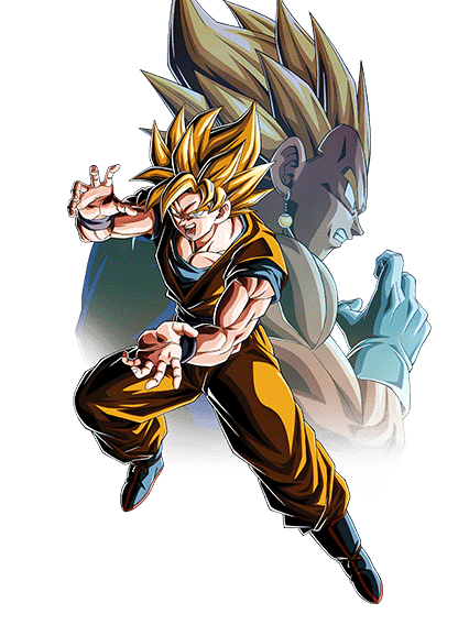 Son Goku Super Saiyan + Vegeta Super Saiyan (ange)