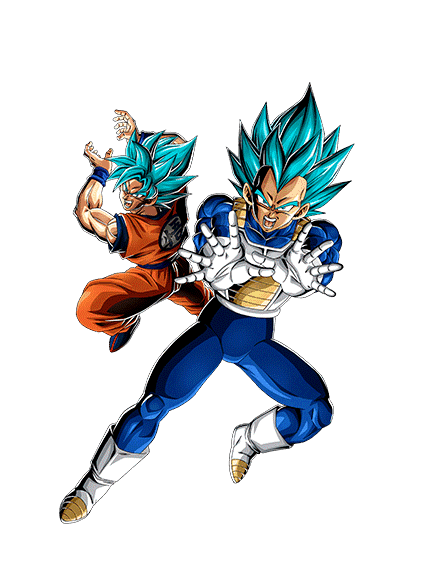 Vegeta Super Saiyan divin SS + Son Goku Super Saiyan divin SS