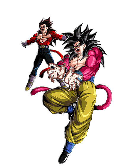 Son Goku Super Saiyan 4 + Vegeta Super Saiyan 4