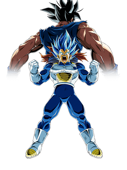 Vegeta Super Saiyan divin SS évolué + Son Goku (Signes de l'Ultra Instinct)