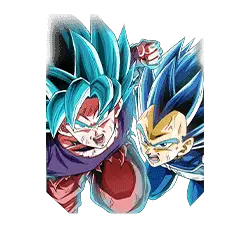 Son Goku Super Saiyan divin SS (Kaioken) 
& Vegeta Super Saiyan divin SS évolué