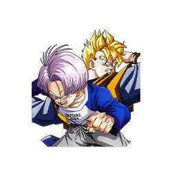 Son Gohan Super Saiyan (futur) & Trunks (enfant) (futur)