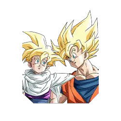 Son Goku Super Saiyan & Son Gohan Super Saiyan (enfant)