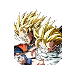 Son Goku Super Saiyan & Son Gohan Super Saiyan (enfant)