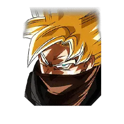 Combattant vêtu de noir (Super Saiyan) 
(renforcé par les boules de cristal sombres)