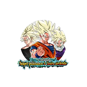 Son Goku Super Saiyan & Son Gohan Super Saiyan (enfant) & Trunks Super Saiyan (jeune)