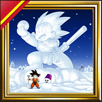 Sculpture de neige géante de Son Goku